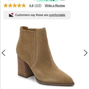 Marc fisher Eilise booties- light brown suede